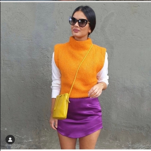 Zara * Bloggers Favorite Mini Purple Skirt - Picture 10 of 16